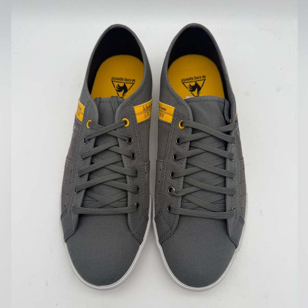 BRAND NEW Le Coq Sportif Saint Malo Retro Sneakers Canvas Gray Sz 10 US 43 EU - Picture 3 of 7